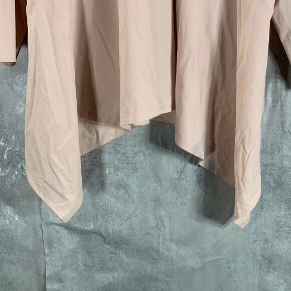 ALFANI Women's Top Prairie Rose Round-Neck 3/4 Sleeve Asymmetrical Hem Top SZ L - Picture 9 of 11